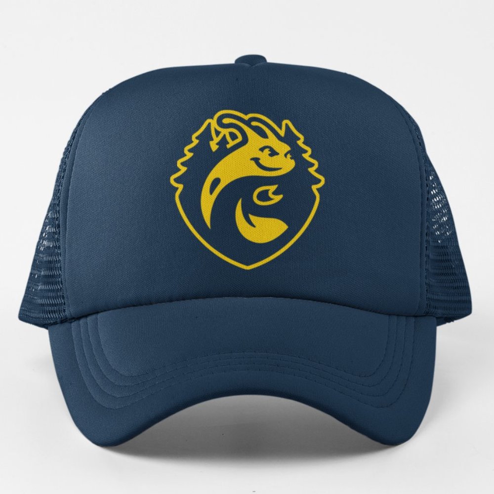NEW UC Santa Cruz Banana Slugs Shield Foam Trucker Mesh Snapback Hat NAVY